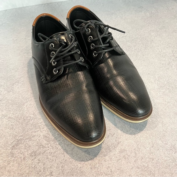 Classy Bruno Marc black and brown Oxford dress shoes men business casual - Picture 7 of 13